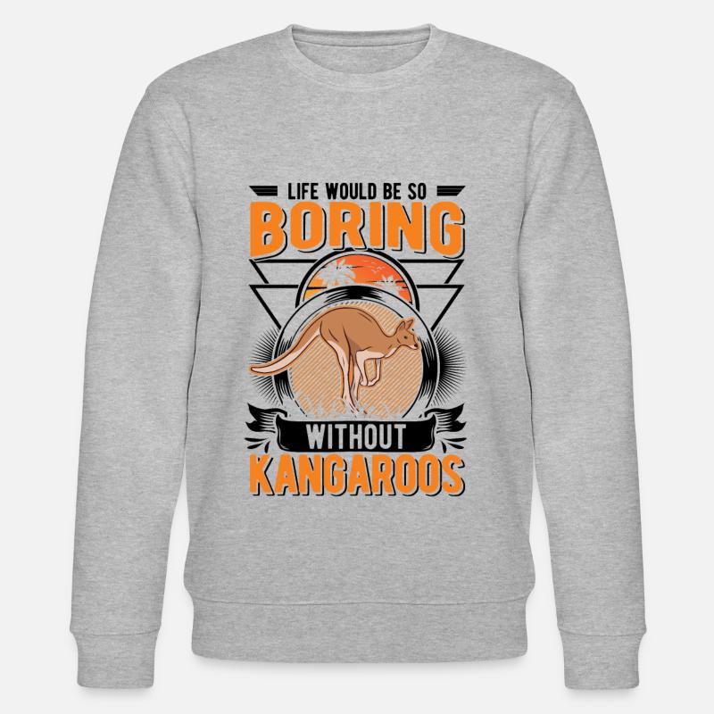 Australian Kangaroo Australia Kangaroo - Stanley/Stella CHANGER Unisex Organic Sweatshirt - heather grey