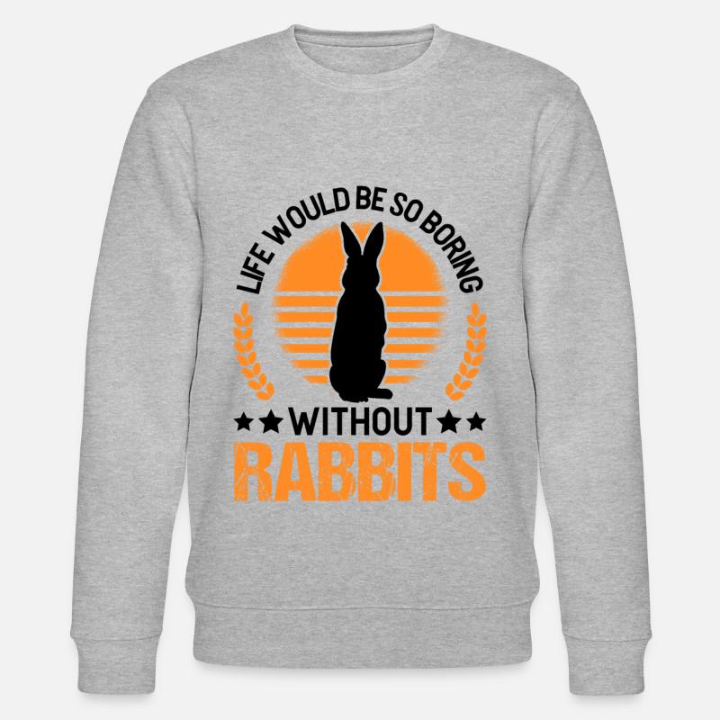 Rabbit Gift Rabbit Rabbit - Stanley/Stella CHANGER Unisex Organic Sweatshirt - heather grey