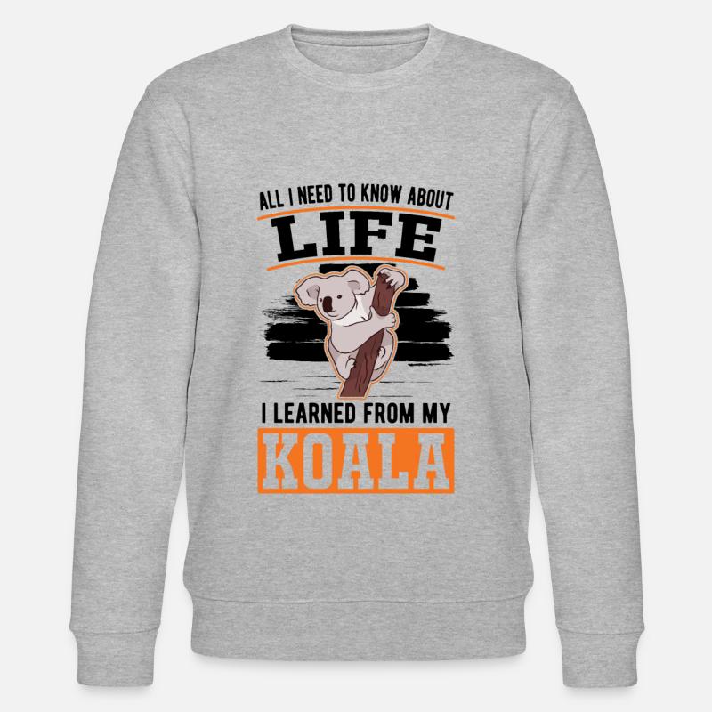 Koala Gift Koala Bear - Stanley/Stella CHANGER Unisex Organic Sweatshirt - heather grey