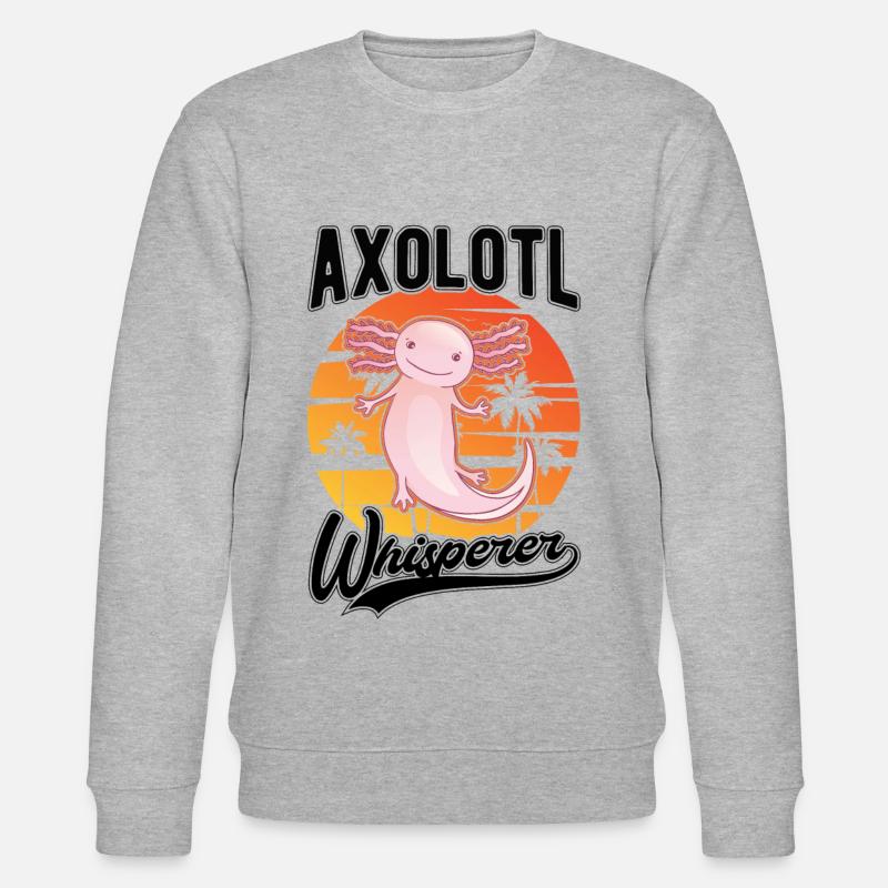 Axolotl Flüsterer Axolotl Whisperer - Stanley/Stella Unisex Bio-Sweatshirt CHANGER  - Grau meliert