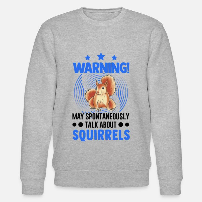 Warnung Eichhörnchen Grauhörnchen - Stanley/Stella Unisex Bio-Sweatshirt CHANGER  - Grau meliert