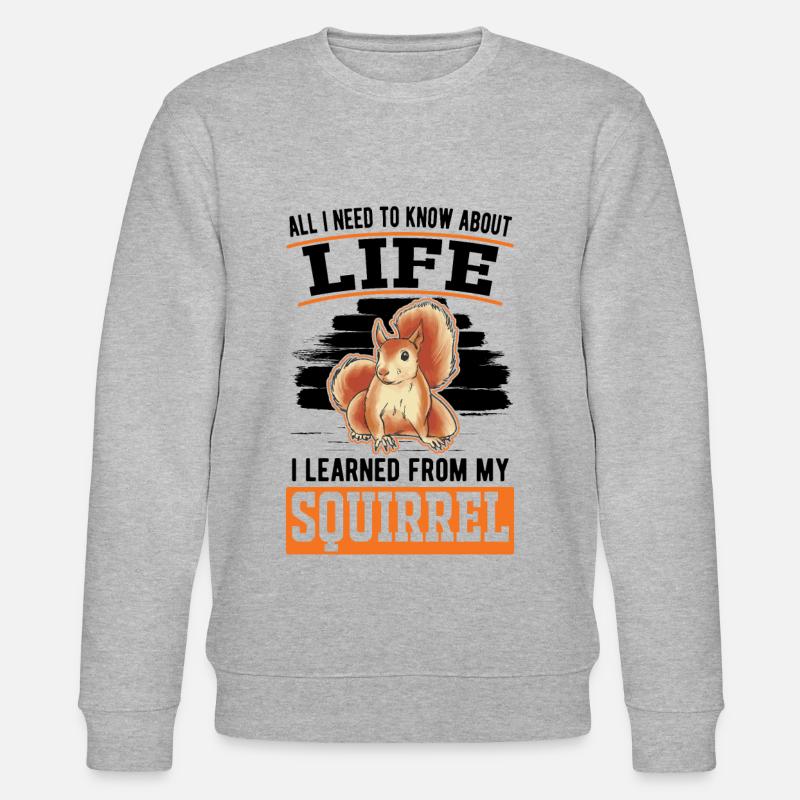 Cadeau Écureuil Gris Écureuil - Sweat bio CHANGER Stanley/Stella Unisexe - gris chiné