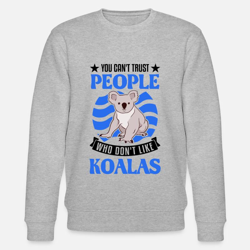 Koala Geschenk Koalabär - Stanley/Stella Unisex Bio-Sweatshirt CHANGER - Grau meliert