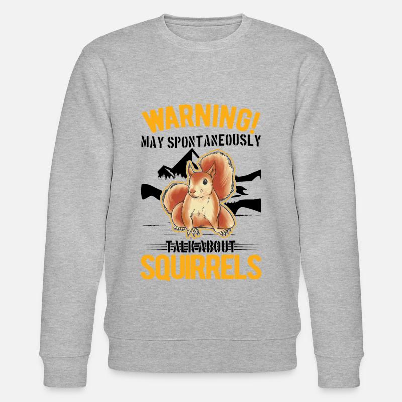 Warnung Eichhörnchen Grauhörnchen - Stanley/Stella Unisex Bio-Sweatshirt CHANGER  - Grau meliert