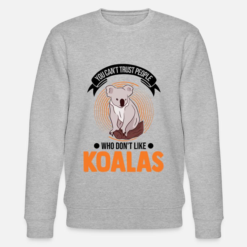 Koala Gift Koala Bear - Stanley/Stella CHANGER Unisex Organic Sweatshirt - heather grey