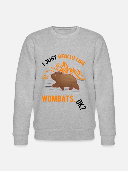 J’aime vraiment Wombats - Sweat bio CHANGER Stanley/Stella Unisexe - gris chiné
