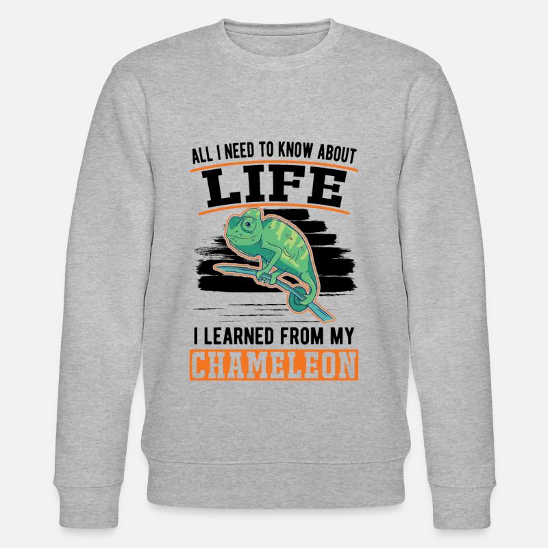 Chamäleon GeschenkChameleon - Stanley/Stella Unisex Bio-Sweatshirt CHANGER  - Grau meliert