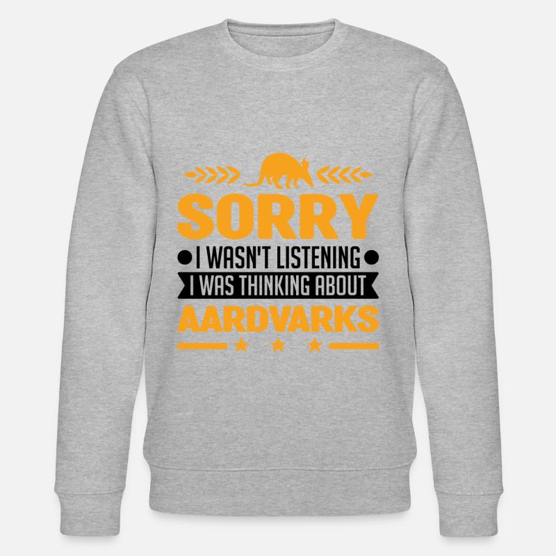 Erdferkel Geschenk Aardvark - Sweat bio CHANGER Stanley/Stella Unisexe - gris chiné