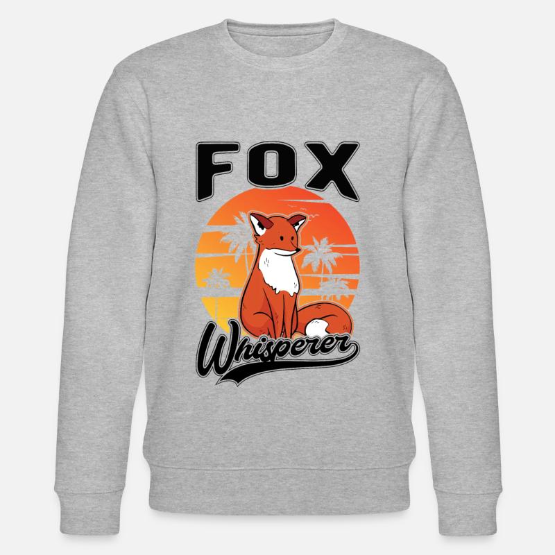 Fuchsflüsterer Fox Whisperer Fuchs - Stanley/Stella CHANGER Unisex Organic Sweatshirt - heather grey