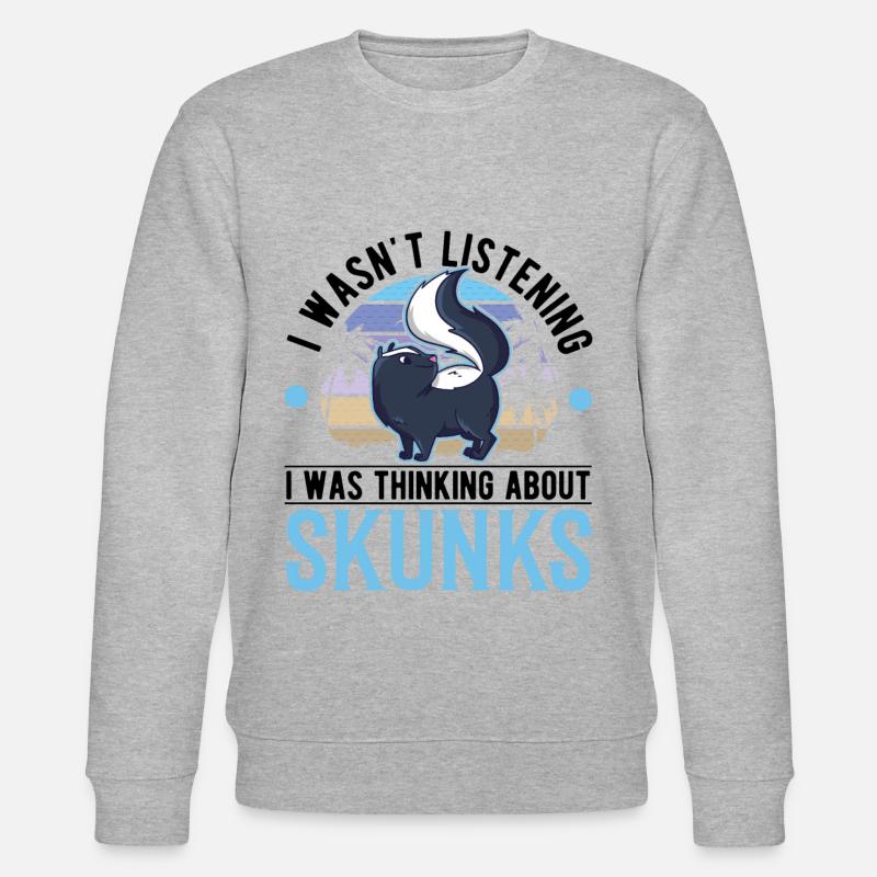 Skunk Gift Skunk - Stanley/Stella CHANGER Unisex Organic Sweatshirt - heather grey