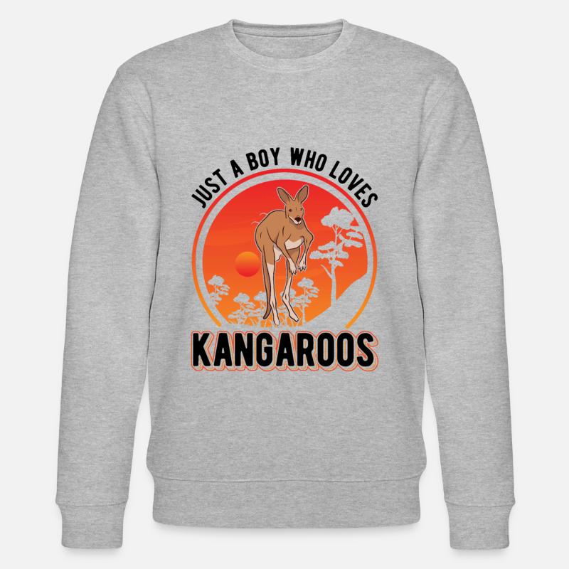 Australisches Känguru Junge Kangaroo - Stanley/Stella Unisex Bio-Sweatshirt CHANGER  - Grau meliert