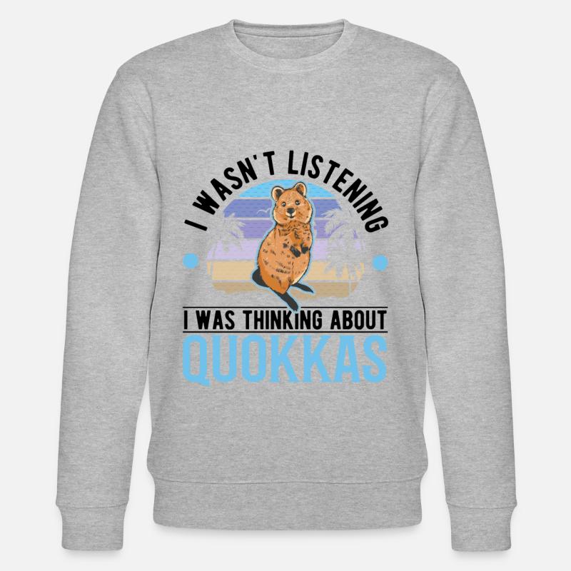 Kangourou à queue courte quokka - Sweat bio CHANGER Stanley/Stella Unisexe - gris chiné