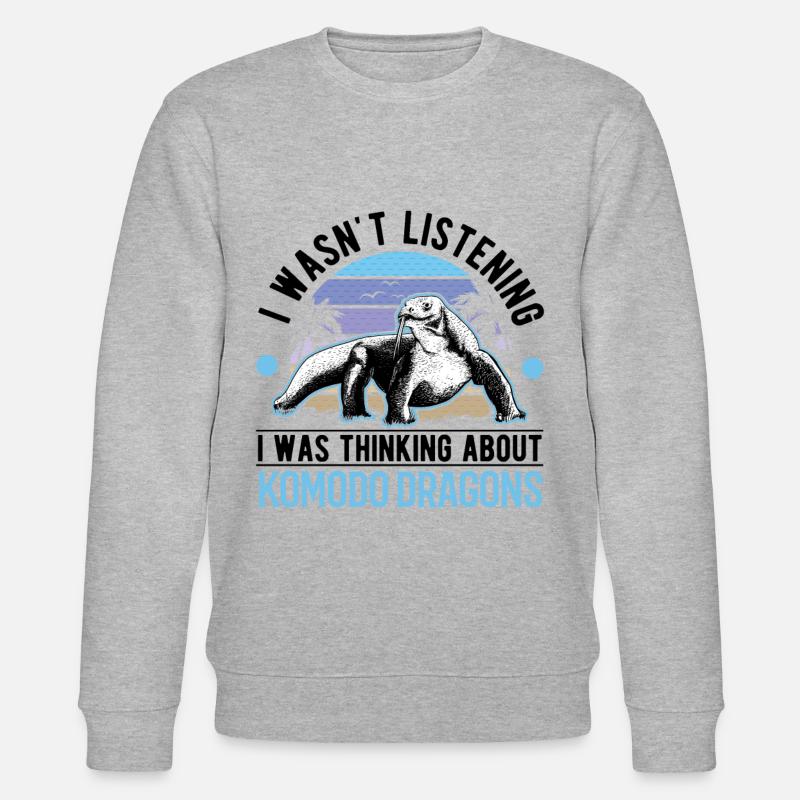 Komodowaran Waran Komododrache - Stanley/Stella Unisex Bio-Sweatshirt CHANGER  - Grau meliert