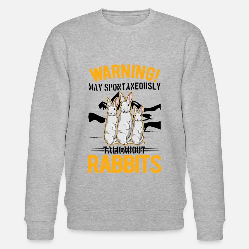 Rabbit Rabbit Rabbit - Stanley/Stella CHANGER Unisex Organic Sweatshirt - heather grey