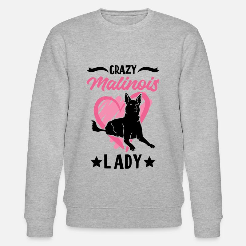 Folle Dame Malinois Mechelse Herder - Sweat bio CHANGER Stanley/Stella Unisexe - gris chiné