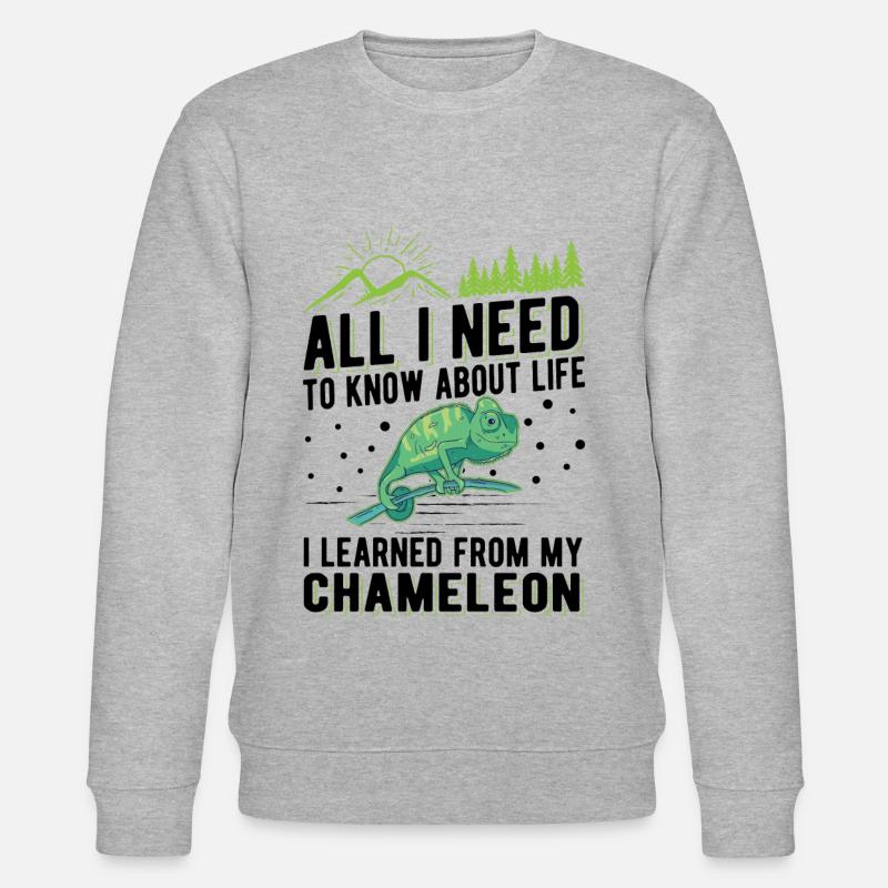 Chameleon Gift Chameleon - Stanley/Stella CHANGER Unisex Organic Sweatshirt - heather grey
