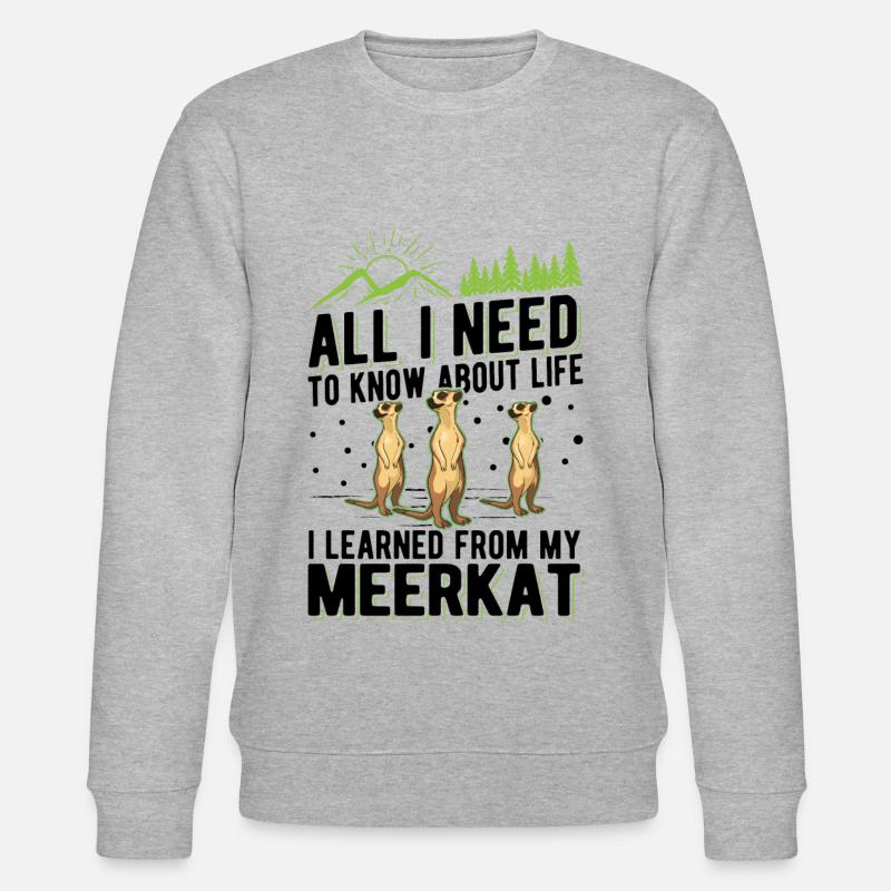 Erdmännchen Meerkat - Sweat bio CHANGER Stanley/Stella Unisexe - gris chiné
