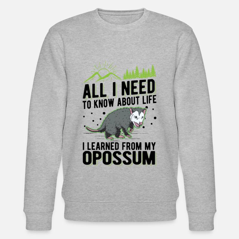 Opossum Cadeau Possum Possum - Sweat bio CHANGER Stanley/Stella Unisexe - gris chiné