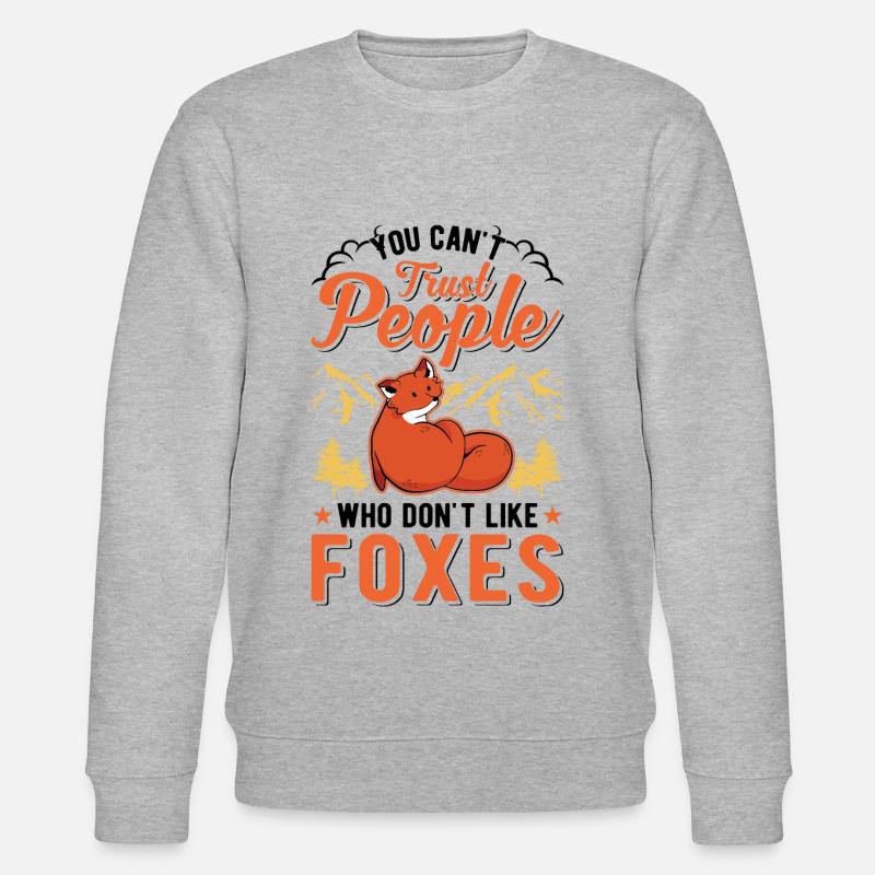 Fox Gift Red Fox - Stanley/Stella CHANGER Unisex Organic Sweatshirt - heather grey