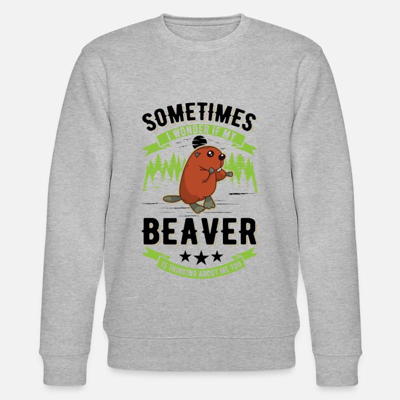 Beaver Gift Beaver Dam Beaver - Stanley/Stella CHANGER Unisex Organic Sweatshirt - heather grey