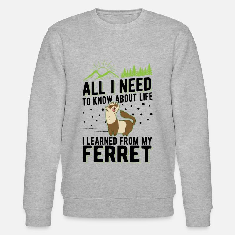 Frettchen Spruch Ferret - Stanley/Stella Unisex Bio-Sweatshirt CHANGER  - Grau meliert