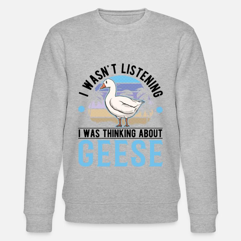 Gänse Gänsezüchter Gans - Stanley/Stella Unisex Bio-Sweatshirt CHANGER  - Grau meliert