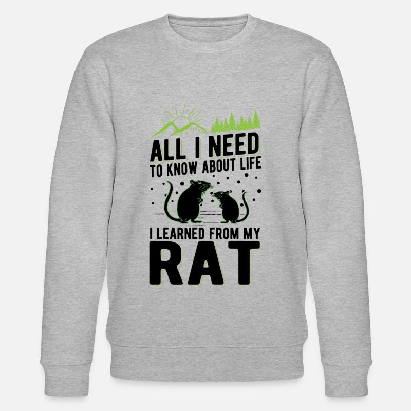 Rat Propriétaire de rat domestique - Sweat bio CHANGER Stanley/Stella Unisexe - gris chiné