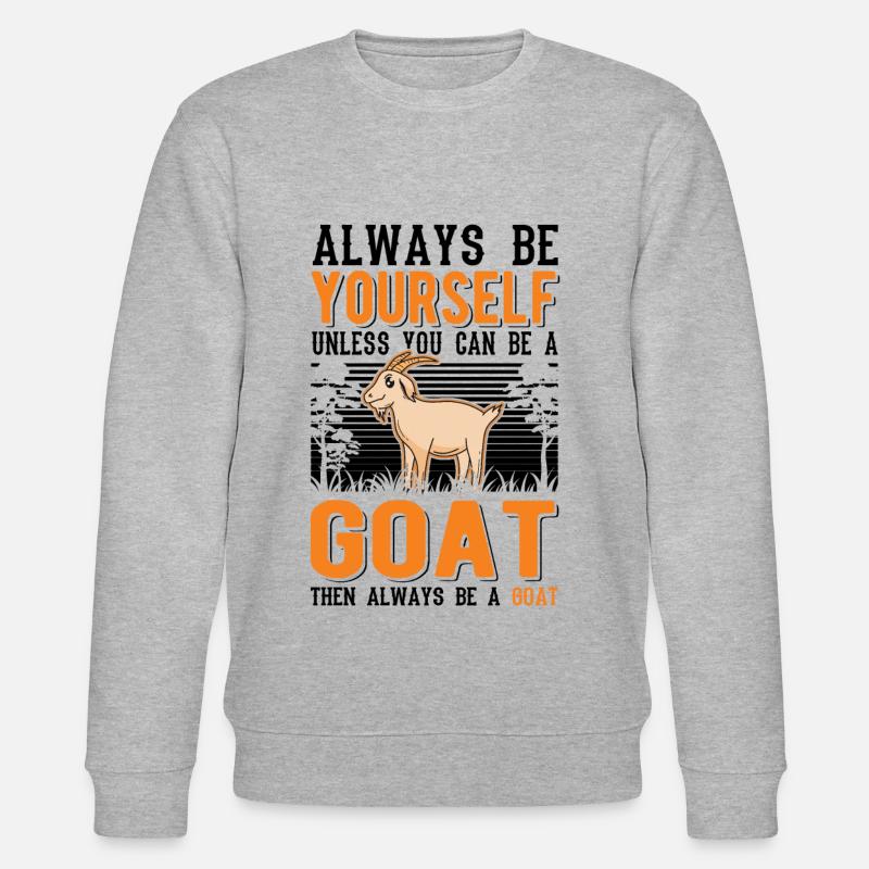 Chèvres Cadeau Chèvre Hôte Chèvre - Sweat bio CHANGER Stanley/Stella Unisexe - gris chiné