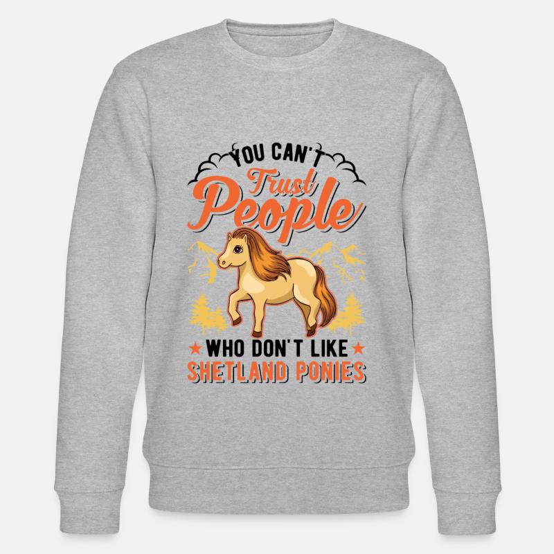Shetland Pony Geschenk Shetty - Stanley/Stella Unisex Bio-Sweatshirt CHANGER  - Grau meliert