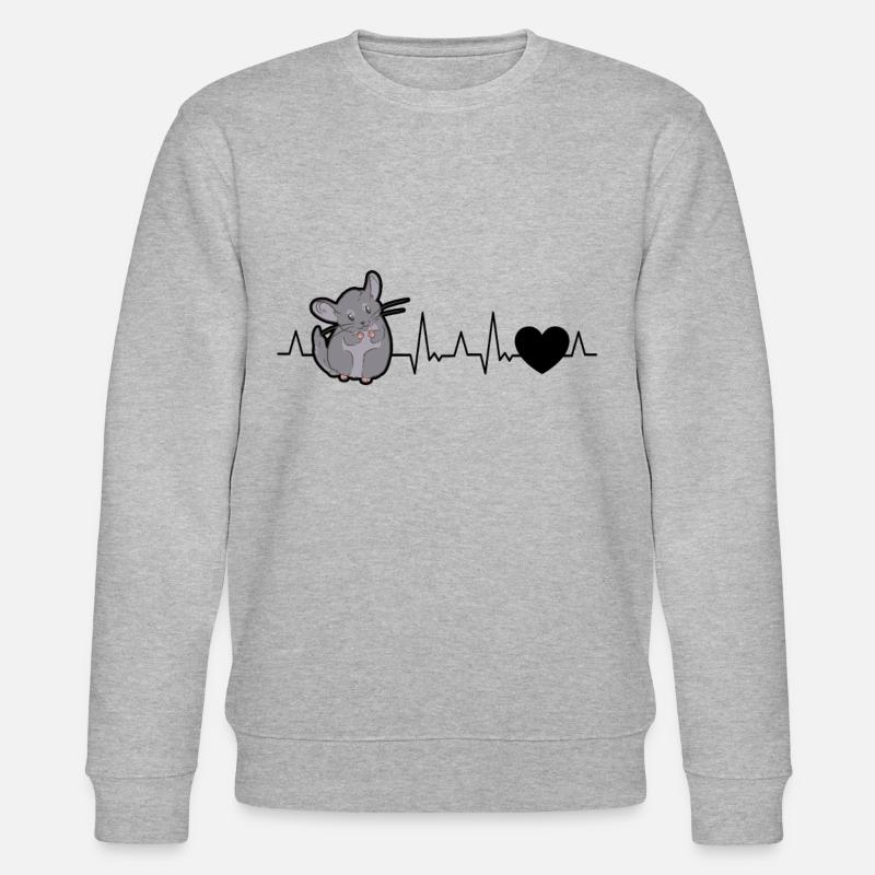 Rythme cardiaque de chinchilla - Sweat bio CHANGER Stanley/Stella Unisexe - gris chiné