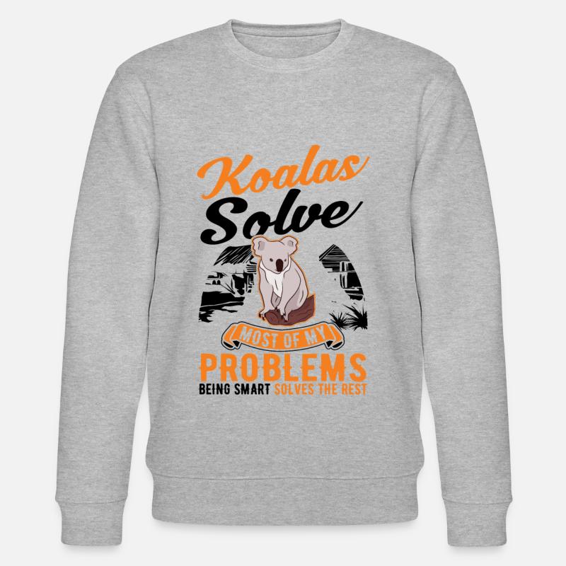Koala Geschenk Koalabär - Stanley/Stella Unisex Bio-Sweatshirt CHANGER  - Grau meliert