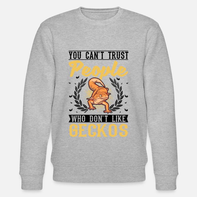 Gecko Gift Leopard Gecko - Stanley/Stella CHANGER Unisex Organic Sweatshirt - heather grey
