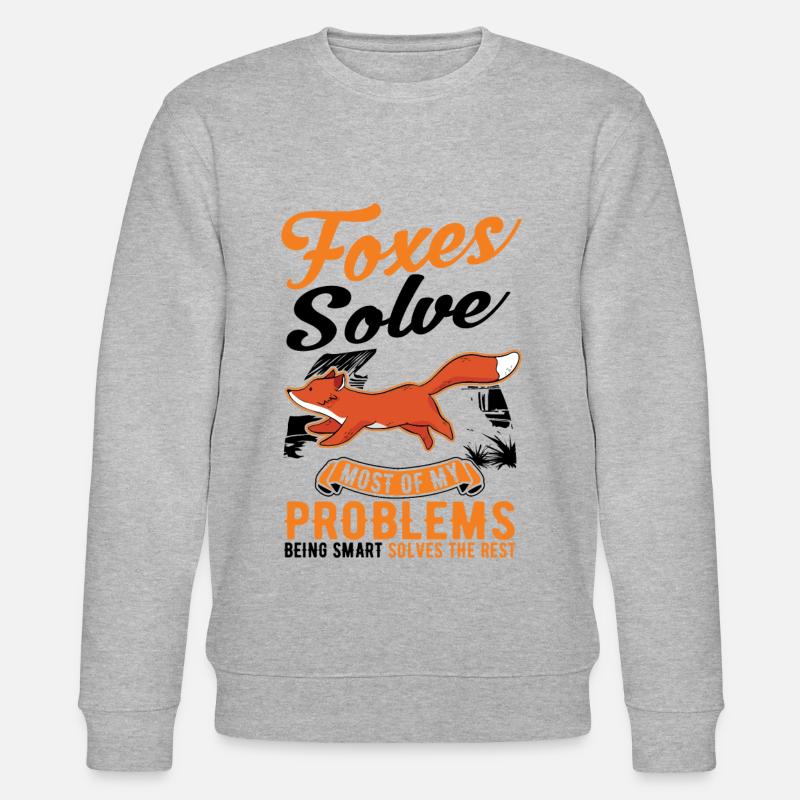 Fuchs Geschenk Rotfuchs - Stanley/Stella Unisex Bio-Sweatshirt CHANGER  - Grau meliert