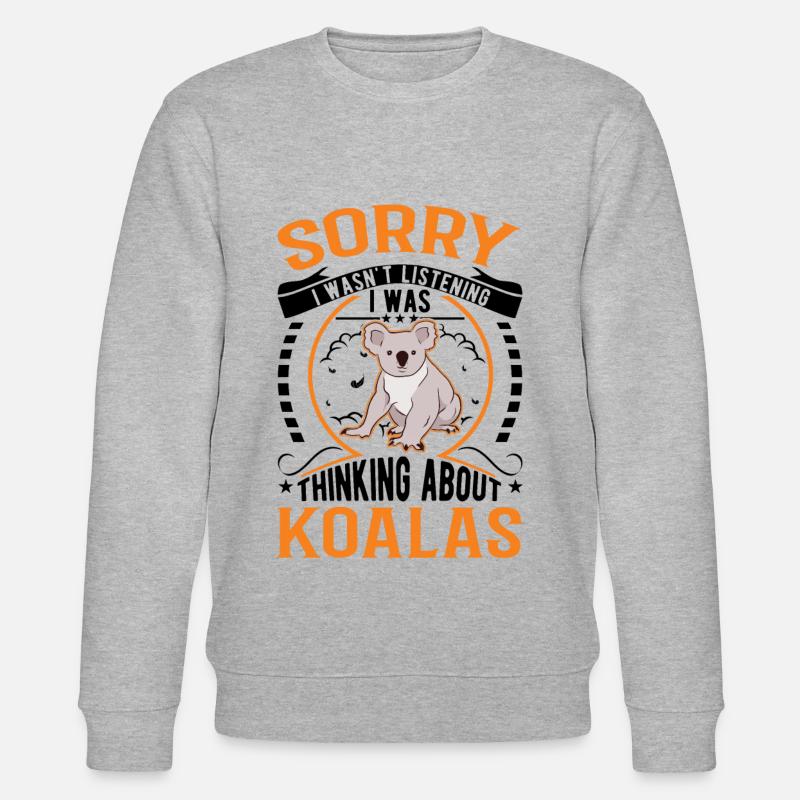 Koala Gift Koala Bear - Stanley/Stella CHANGER Unisex Organic Sweatshirt - heather grey
