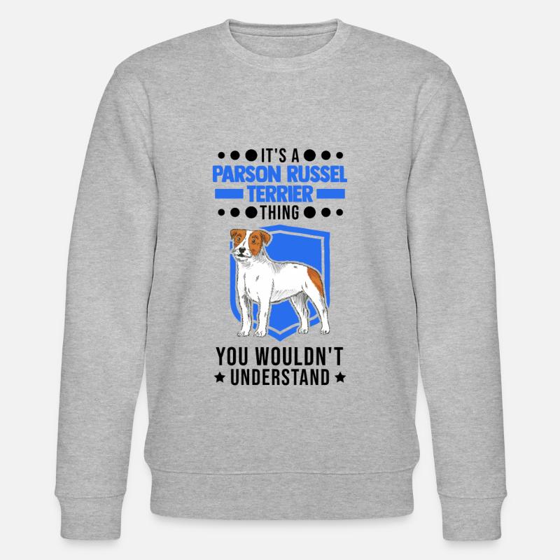 Parson Russell Terrier Ding - Stanley/Stella Unisex Bio-Sweatshirt CHANGER  - Grau meliert