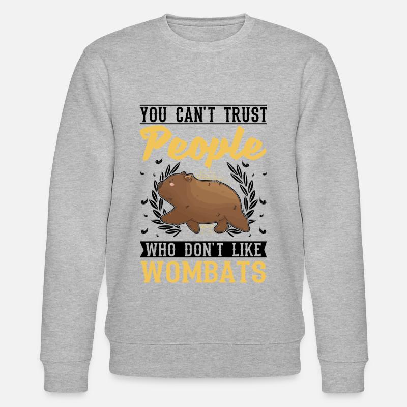 Australischer Wombat - Stanley/Stella Unisex Bio-Sweatshirt CHANGER  - Grau meliert
