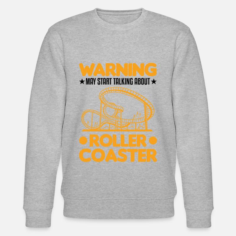 Warnung Achterbahnfahrer Achterbahn - Stanley/Stella Unisex Bio-Sweatshirt CHANGER  - Grau meliert