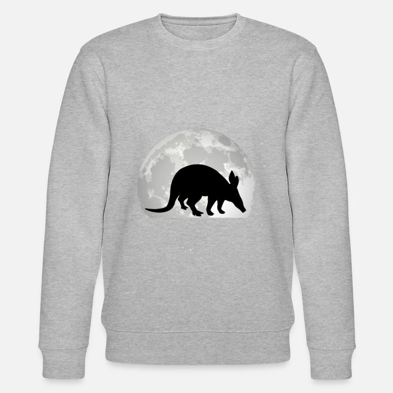 Erdferkel Mond - Stanley/Stella Unisex Bio-Sweatshirt CHANGER  - Grau meliert