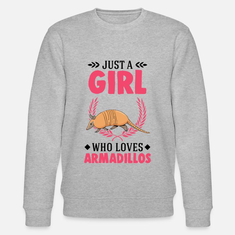 Gürteltier Mädchen Armadillo - Stanley/Stella Unisex Bio-Sweatshirt CHANGER  - Grau meliert
