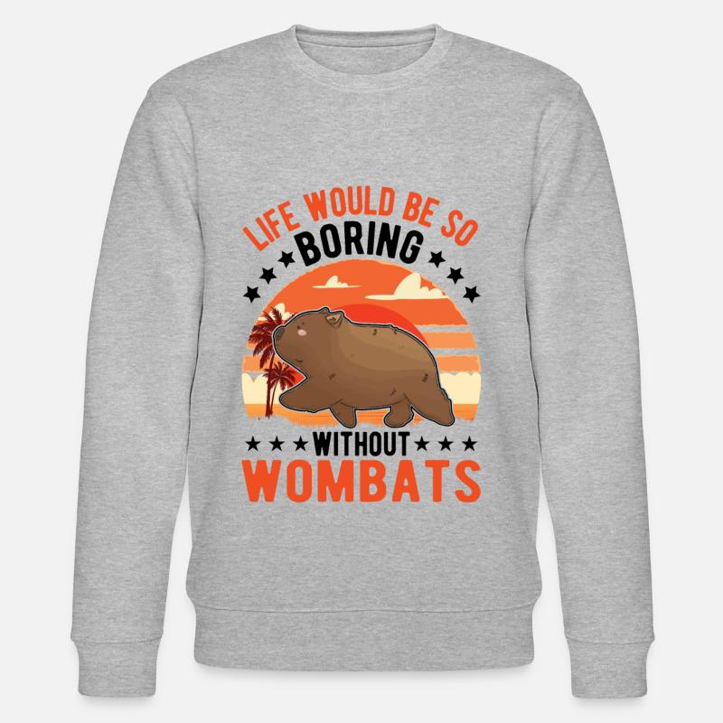 Australischer Wombat - Stanley/Stella Unisex Bio-Sweatshirt CHANGER  - Grau meliert