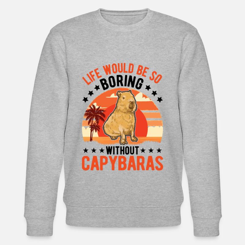 Capybara Gift Capibara capybara - Stanley/Stella CHANGER Unisex Organic Sweatshirt - heather grey