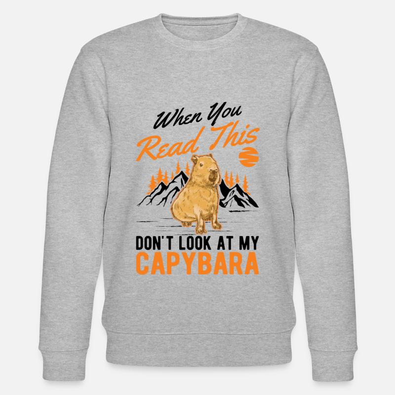 Capybara Gift Capibara capybara - Stanley/Stella CHANGER Unisex Organic Sweatshirt - heather grey