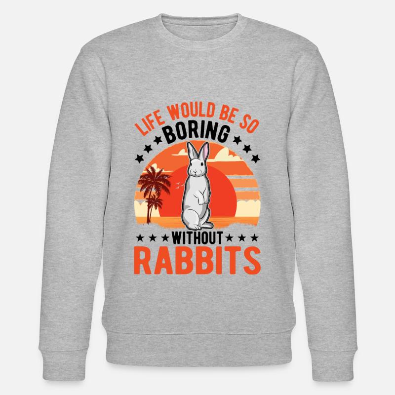Rabbit Gift Rabbit Rabbit - Stanley/Stella CHANGER Unisex Organic Sweatshirt - heather grey