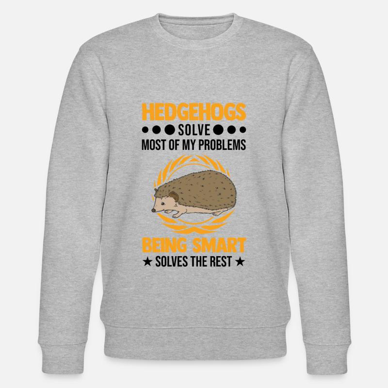 Igel Geschenk Stacheligel - Stanley/Stella Unisex Bio-Sweatshirt CHANGER  - Grau meliert
