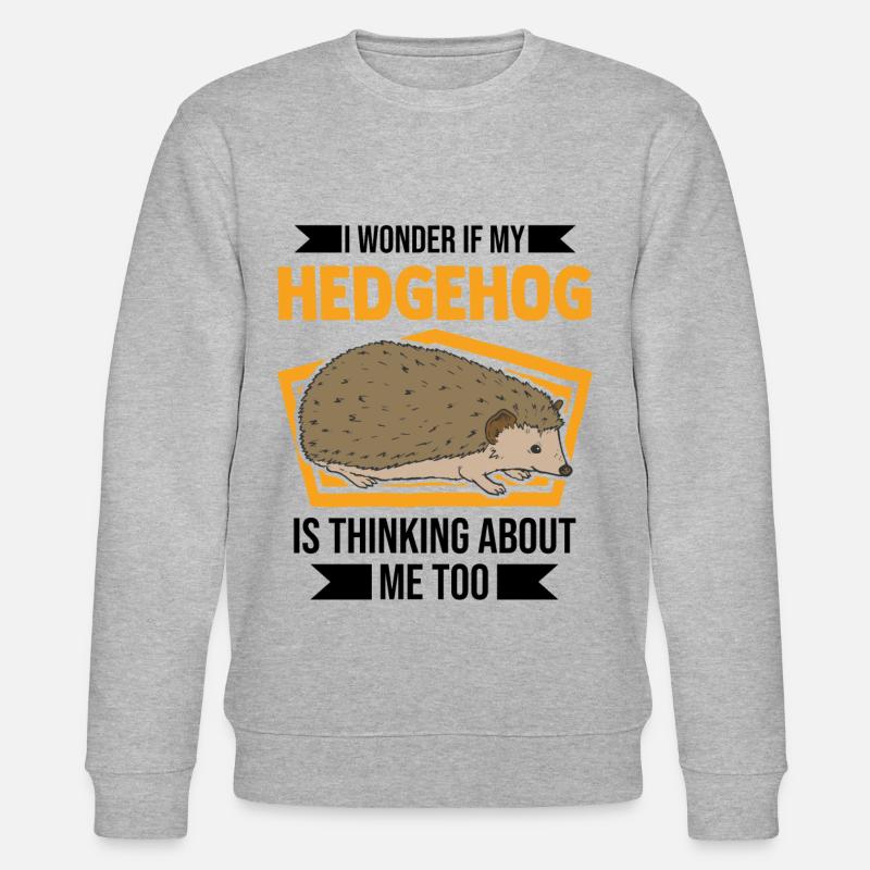 Igel Geschenk Stacheligel - Stanley/Stella Unisex Bio-Sweatshirt CHANGER  - Grau meliert