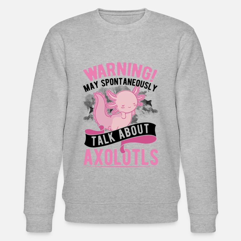 Axolotl Cadeau Amphibien à queue - Sweat bio CHANGER Stanley/Stella Unisexe - gris chiné