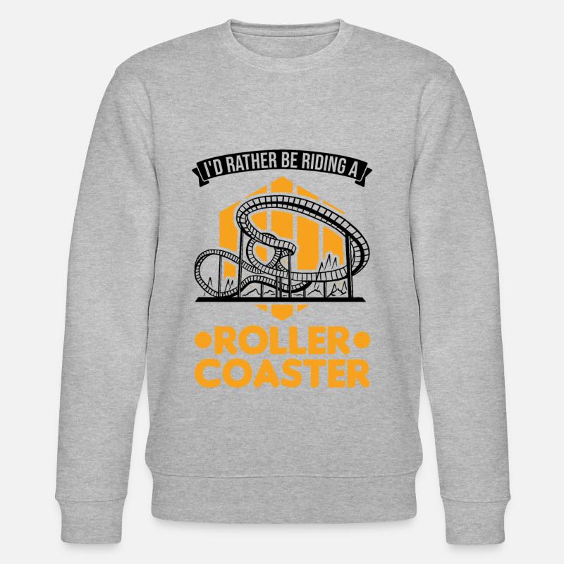Achterbahn Achterbahnfahrt Vergnügungspark - Stanley/Stella Unisex Bio-Sweatshirt CHANGER  - Grau meliert