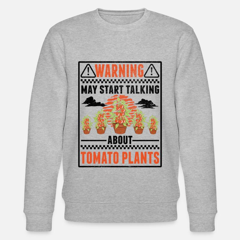 Tomaten Geschenk Tomatenzüchter Paradeiser - Stanley/Stella Unisex Bio-Sweatshirt CHANGER  - Grau meliert