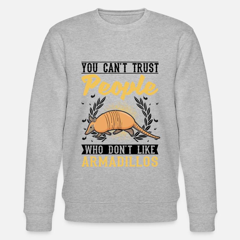 Armadillo Geschenk Gürteltier - Stanley/Stella Unisex Bio-Sweatshirt CHANGER  - Grau meliert