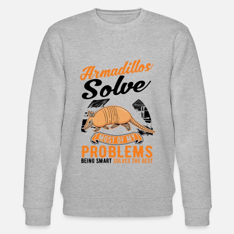Gürteltier Geschenk Armadillo - Stanley/Stella Unisex Bio-Sweatshirt CHANGER  - Grau meliert